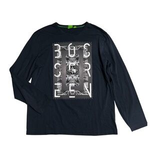 Hugo Boss Black T-Shirt with Green Accents